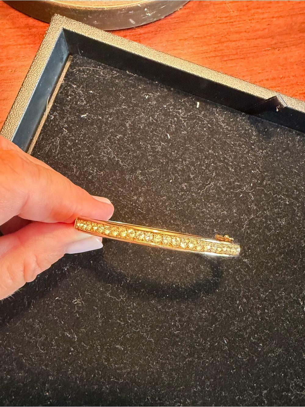 Dior Gold Crystal Pavé Slim Bracelet